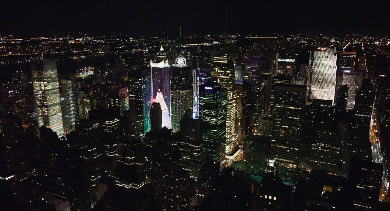New York bei Nacht Skyline © Mirco Seyfert