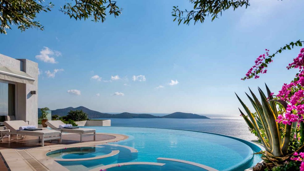 Elounda Gulf Villas Hotel Kreta Reise Royal Suite mit Pool mit Meerblick