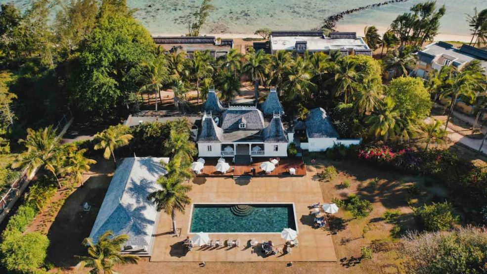 Mauritius Hotel und Reisetipps Outrigger Resort Plantation-Club Drohne Foto
